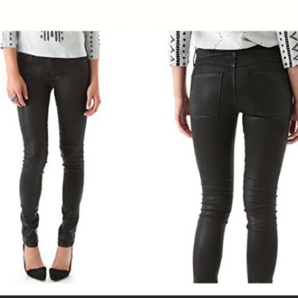 Habitual Eve Coated Black Skinny Jeans 26 | Hi Rise Licorice Night Out Denim